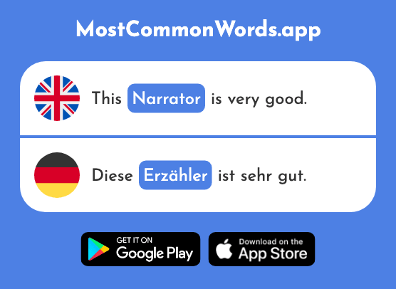 Storyteller, narrator - Erzähler (The 2412th Most Common German Word)