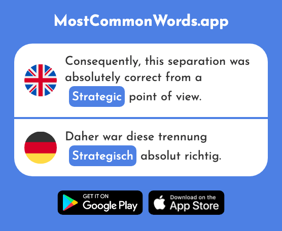 Strategic - Strategisch (The 2012th Most Common German Word)