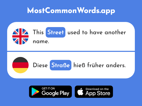 Street - Straße (The 391st Most Common German Word)
