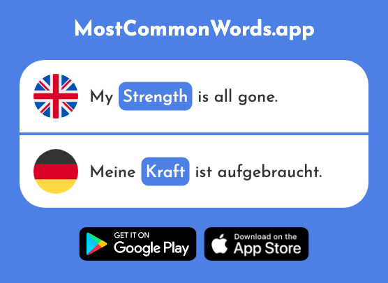 Strength, power - Kraft (The 458th Most Common German Word)