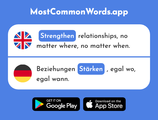 Strengthen - Stärken (The 2281st Most Common German Word)