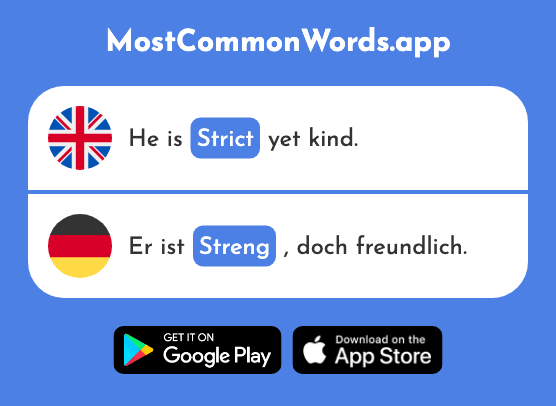 Strict - Streng (The 1375th Most Common German Word)