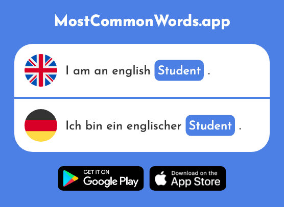 Student - Student (The 1017th Most Common German Word)