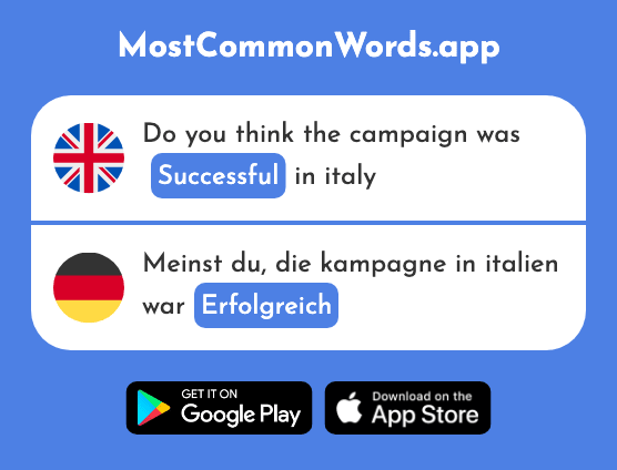 Successful - Erfolgreich (The 735th Most Common German Word)
