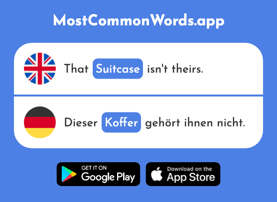 Suitcase - Koffer (The 2387th Most Common German Word)