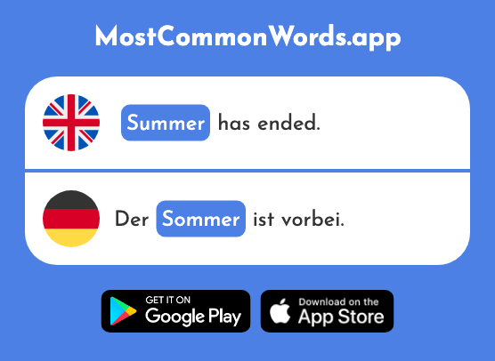 Summer - Sommer (The 771st Most Common German Word)
