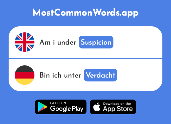 Suspicion - Verdacht (The 2226th Most Common German Word)