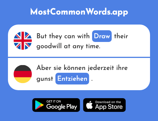 Take away, remove, draw - Entziehen (The 2973rd Most Common German Word)