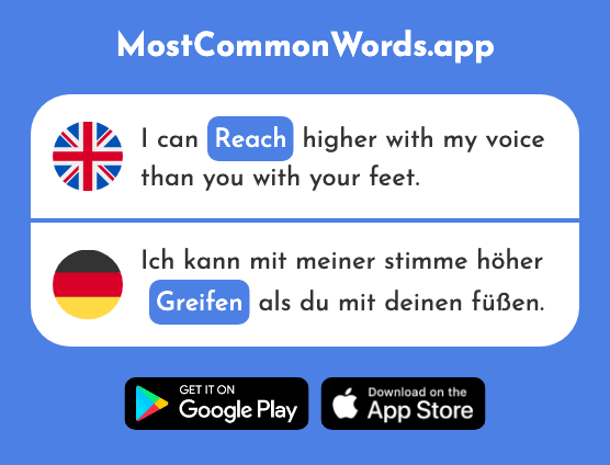 Take hold of, reach - Greifen (The 976th Most Common German Word)