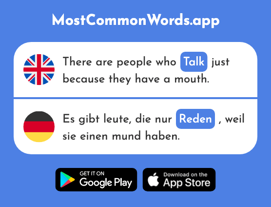 Talk - Reden (The 368th Most Common German Word)