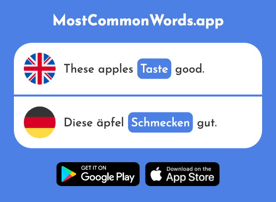 Taste - Schmecken (The 2143rd Most Common German Word)