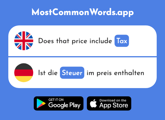Tax, steering wheel, helm - Steuer (The 1524th Most Common German Word)