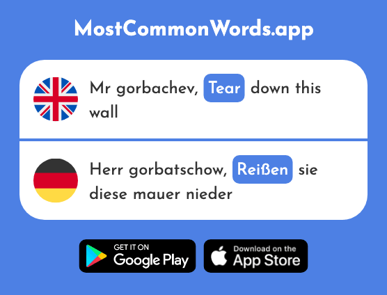 Tear - Reißen (The 1519th Most Common German Word)