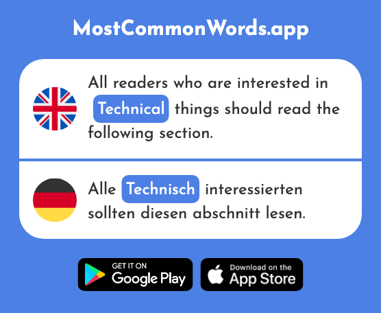 Technical - Technisch (The 656th Most Common German Word)