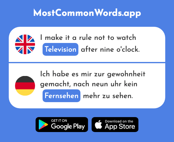 Television - Fernsehen (The 1444th Most Common German Word)