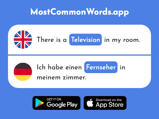 Television - Fernseher (The 2827th Most Common German Word)