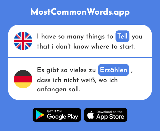 Tell - Erzählen (The 263rd Most Common German Word)