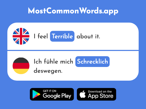 Terrible - Schrecklich (The 2200th Most Common German Word)