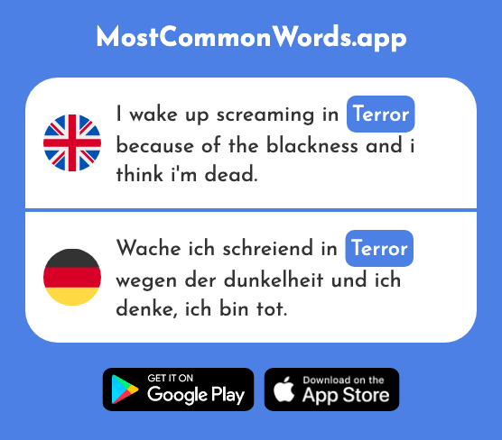 Terror - Terror (The 2677th Most Common German Word)