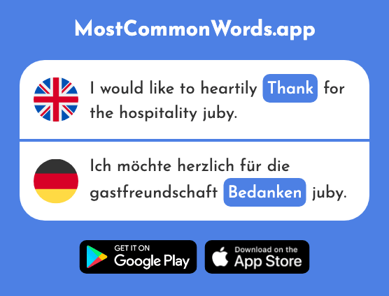 Thank - Bedanken (The 2882nd Most Common German Word)