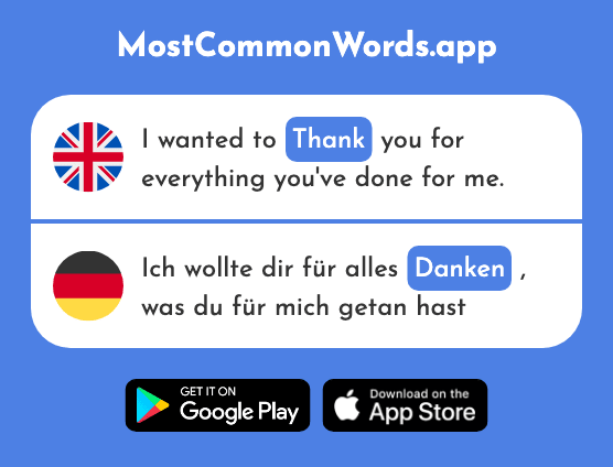 Thank - Danken (The 1276th Most Common German Word)