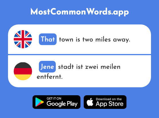 That, those - Jene (The 395th Most Common German Word)