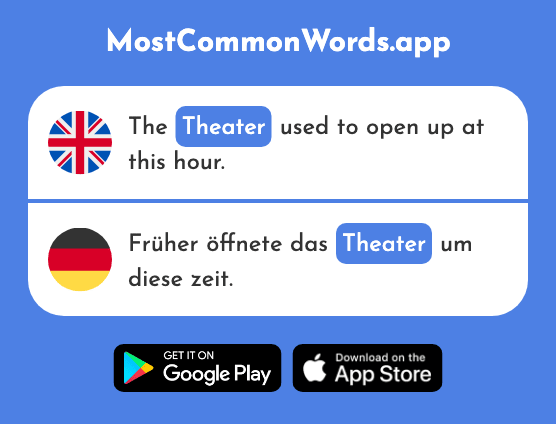 Theater - Theater (The 1086th Most Common German Word)