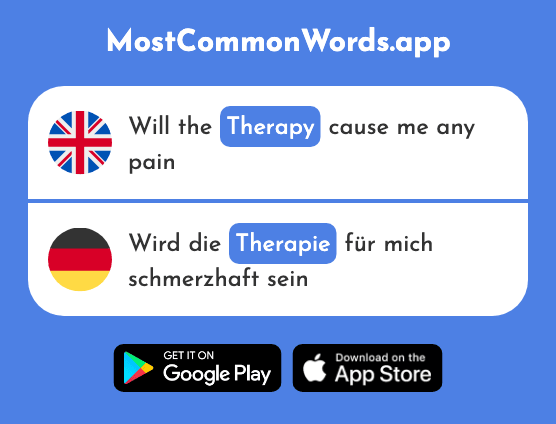 Therapy - Therapie (The 2484th Most Common German Word)