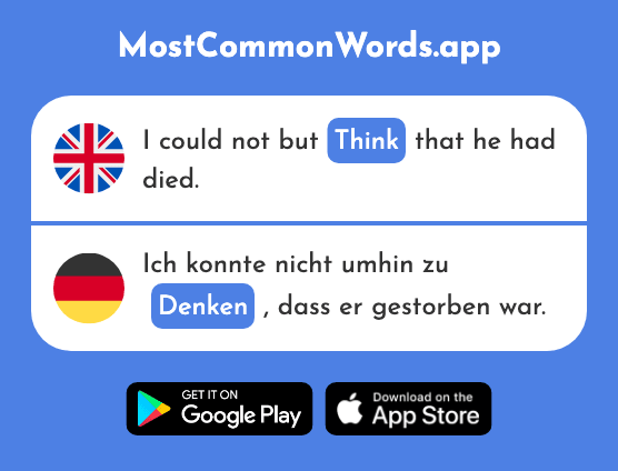 Think - Denken (The 128th Most Common German Word)