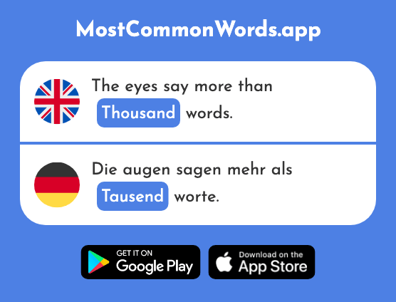 Thousand - Tausend (The 1177th Most Common German Word)