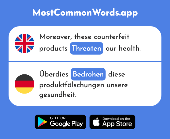 Threaten - Bedrohen (The 2530th Most Common German Word)