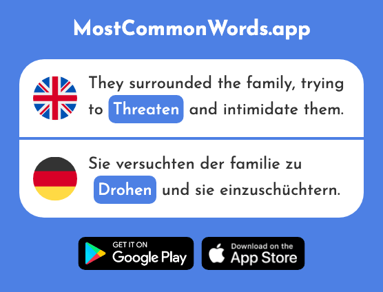 Threaten - Drohen (The 925th Most Common German Word)