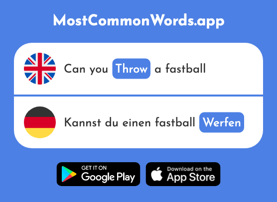 Throw - Werfen (The 718th Most Common German Word)