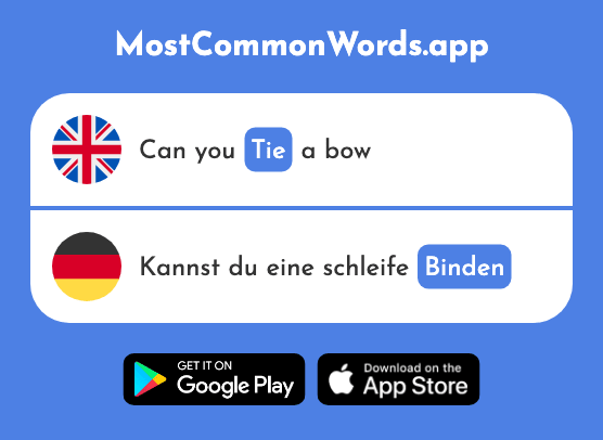 Tie, bind - Binden (The 842nd Most Common German Word)