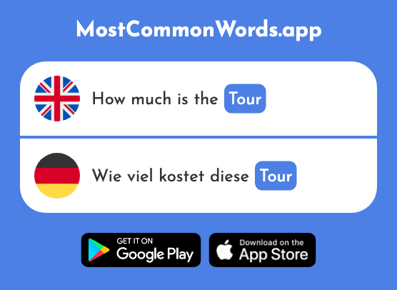 Tour, trip - Tour (The 2640th Most Common German Word)
