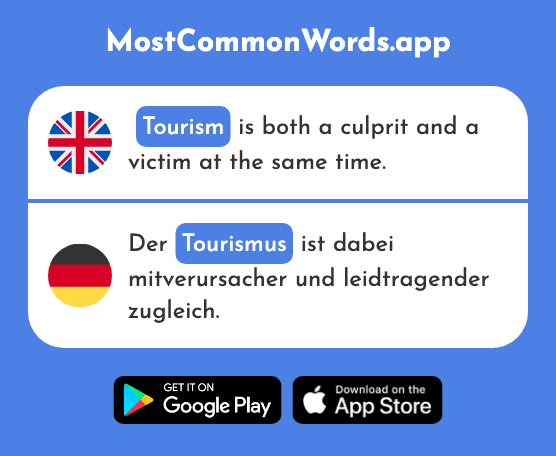 Tourism - Tourismus (The 2436th Most Common German Word)