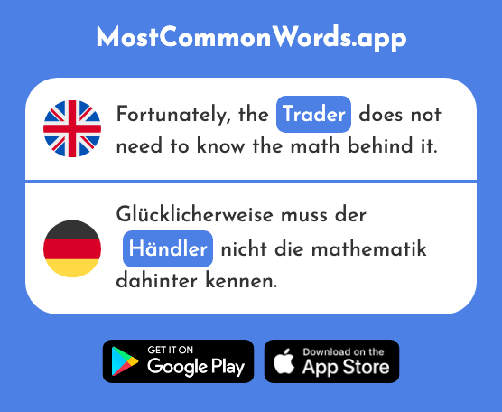 Trader, dealer, retailer - Händler (The 2672nd Most Common German Word)