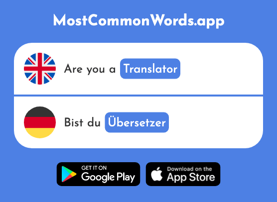 Translator - Übersetzer (The 2902nd Most Common German Word)