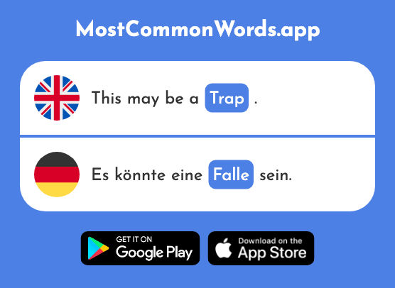 Trap - Falle (The 1818th Most Common German Word)