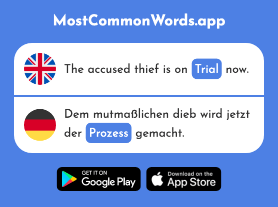 Trial, process - Prozess (The 595th Most Common German Word)