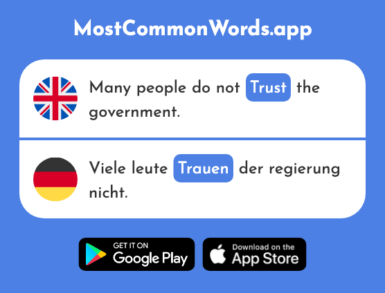 Trust, dare to - Trauen (The 2381st Most Common German Word)