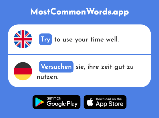 Try, attempt - Versuchen (The 247th Most Common German Word)