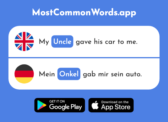 Uncle - Onkel (The 1832nd Most Common German Word)