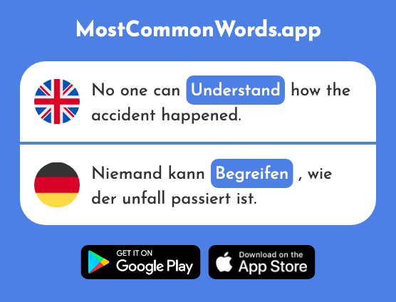 Understand, grasp - Begreifen (The 1346th Most Common German Word)