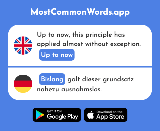 Up to now - Bislang (The 895th Most Common German Word)