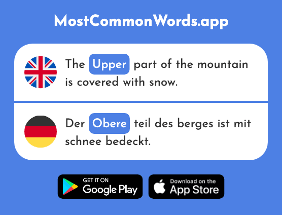 Upper - Obere (The 1179th Most Common German Word)