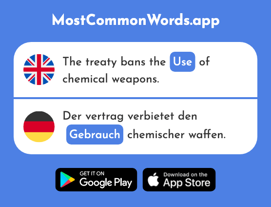 Use - Gebrauch (The 2129th Most Common German Word)