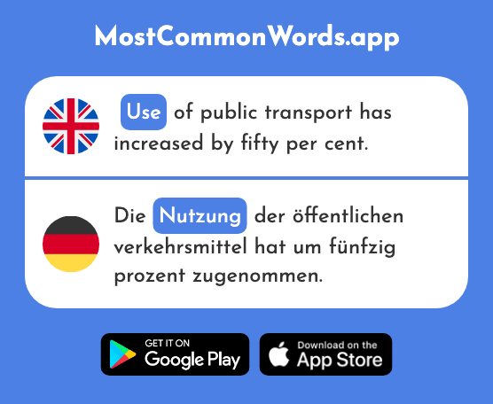 Use - Nutzung (The 2140th Most Common German Word)