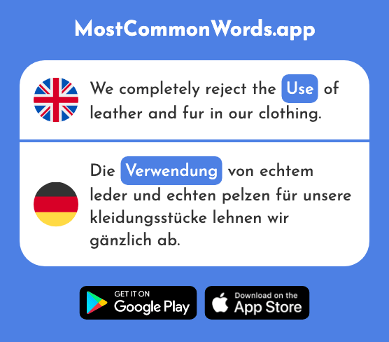 Use - Verwendung (The 1606th Most Common German Word)