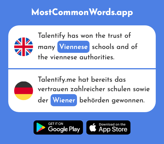 Viennese - Wiener (The 2003rd Most Common German Word)